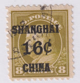 US Shanghai Overprint K8a F - VF Shanghai COS Cancel